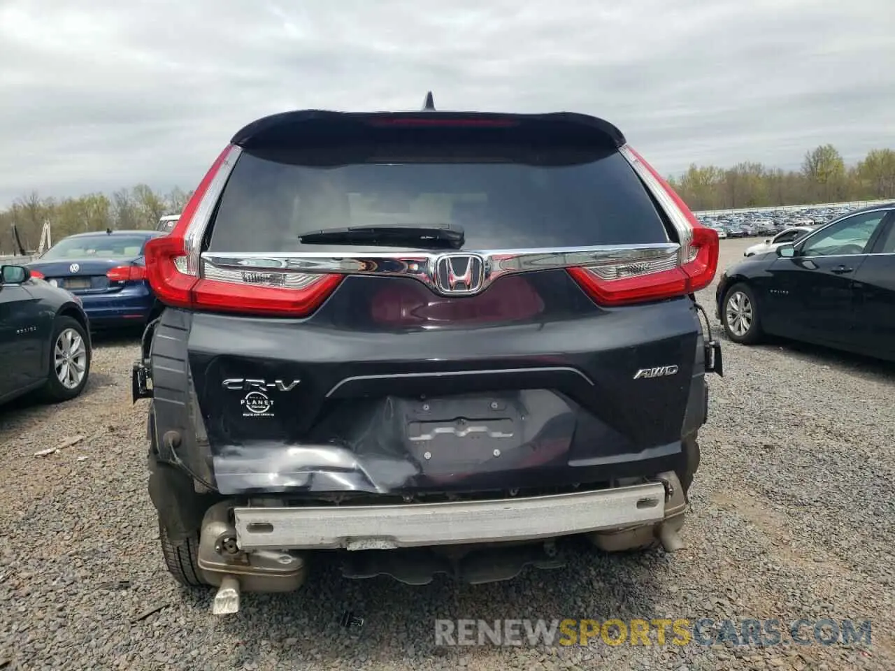 6 fotografías del automóvil dañado 2HKRW2H85KH615497 HONDA CRV 2019
