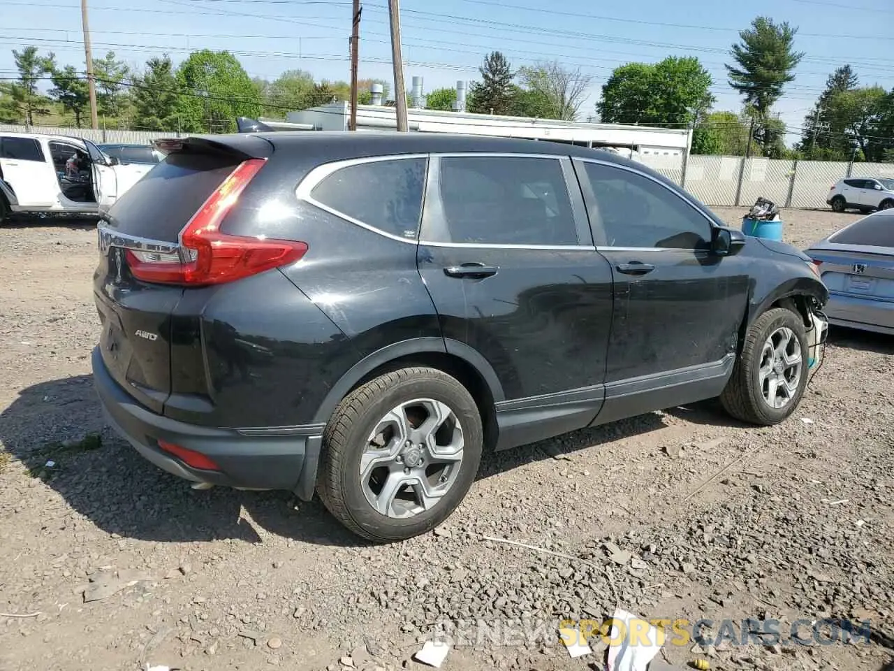 3 fotografías del automóvil dañado 2HKRW2H85KH658494 HONDA CRV 2019
