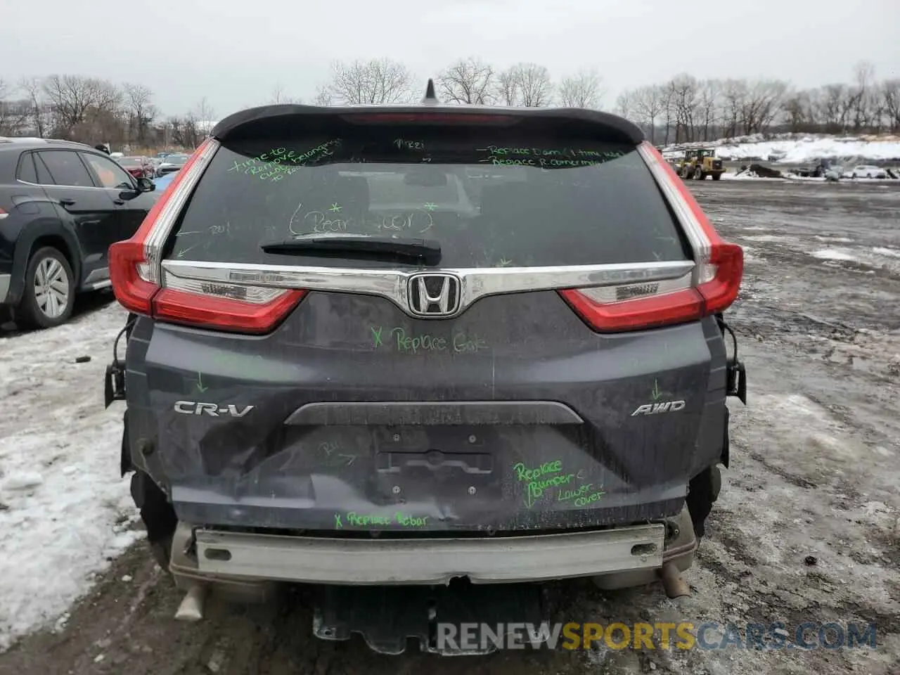 6 fotografías del automóvil dañado 2HKRW2H88KH604400 HONDA CRV 2019