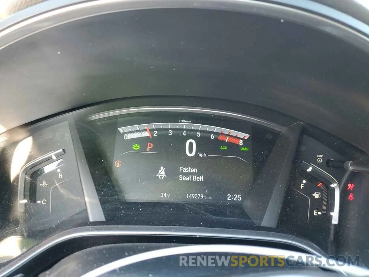 9 fotografías del automóvil dañado 2HKRW2H88KH671286 HONDA CRV 2019