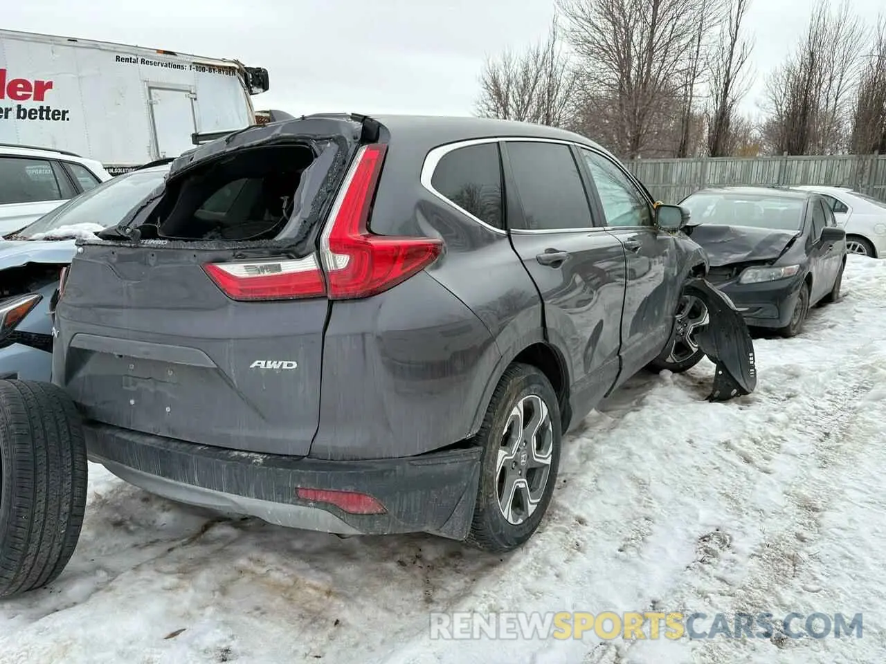 3 fotografías del automóvil dañado 2HKRW2H89KH145913 HONDA CRV 2019