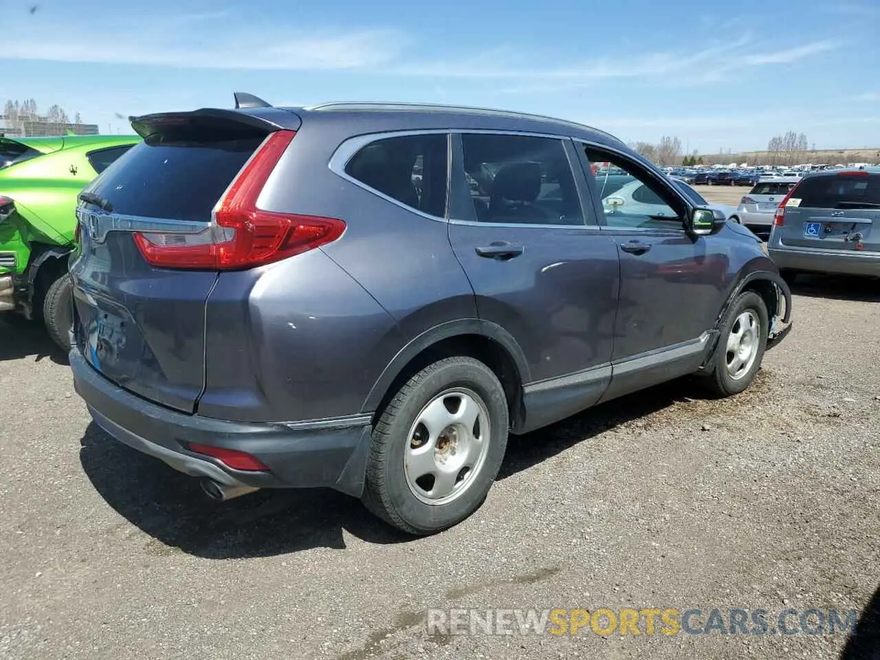 3 fotografías del automóvil dañado 2HKRW2H90KH149664 HONDA CRV 2019