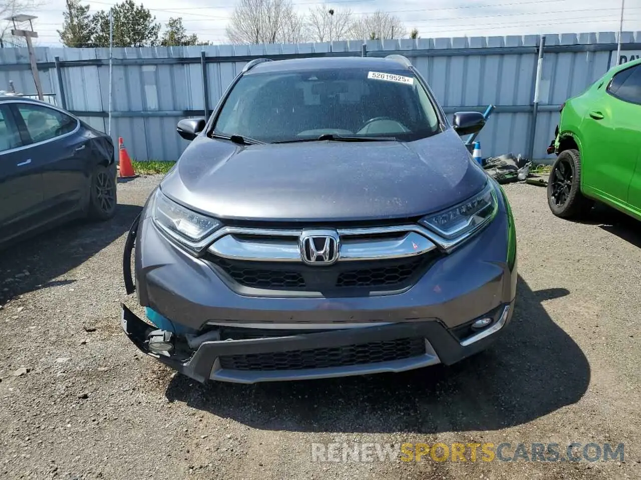 5 fotografías del automóvil dañado 2HKRW2H90KH149664 HONDA CRV 2019