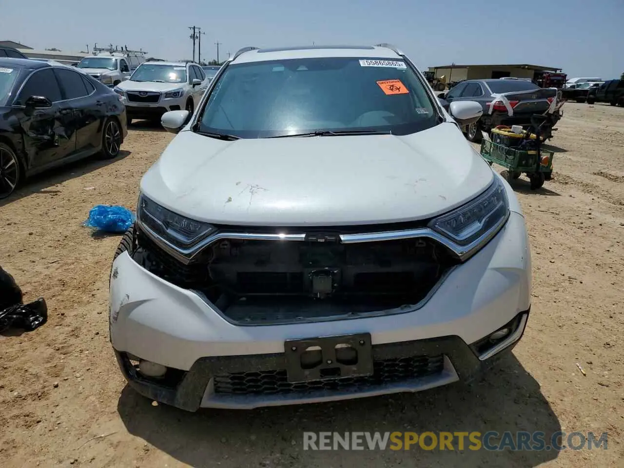 5 fotografías del automóvil dañado 2HKRW2H93KH642660 HONDA CRV 2019