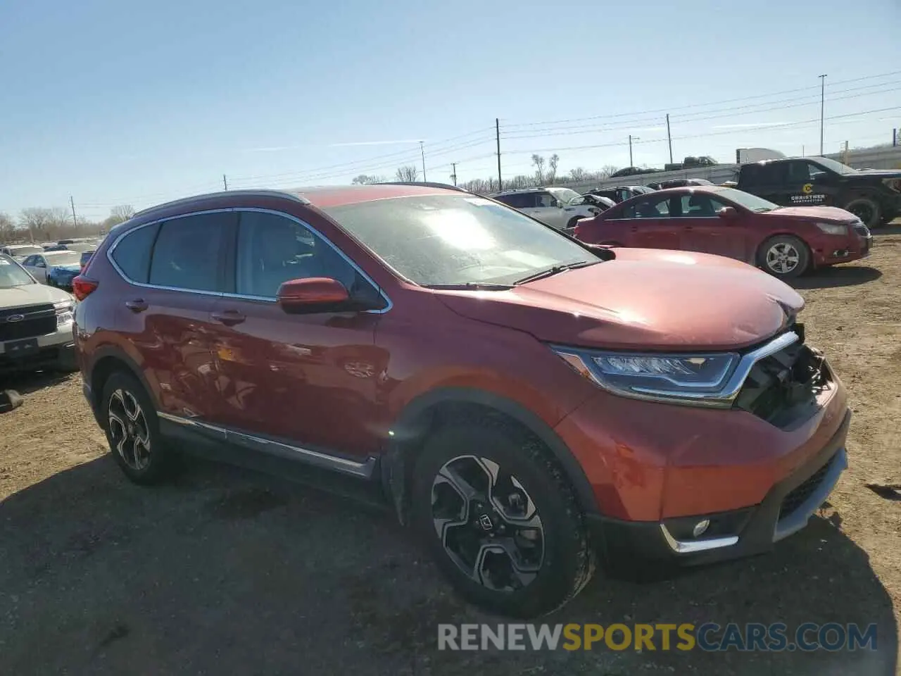 4 fotografías del automóvil dañado 2HKRW2H94KH606489 HONDA CRV 2019