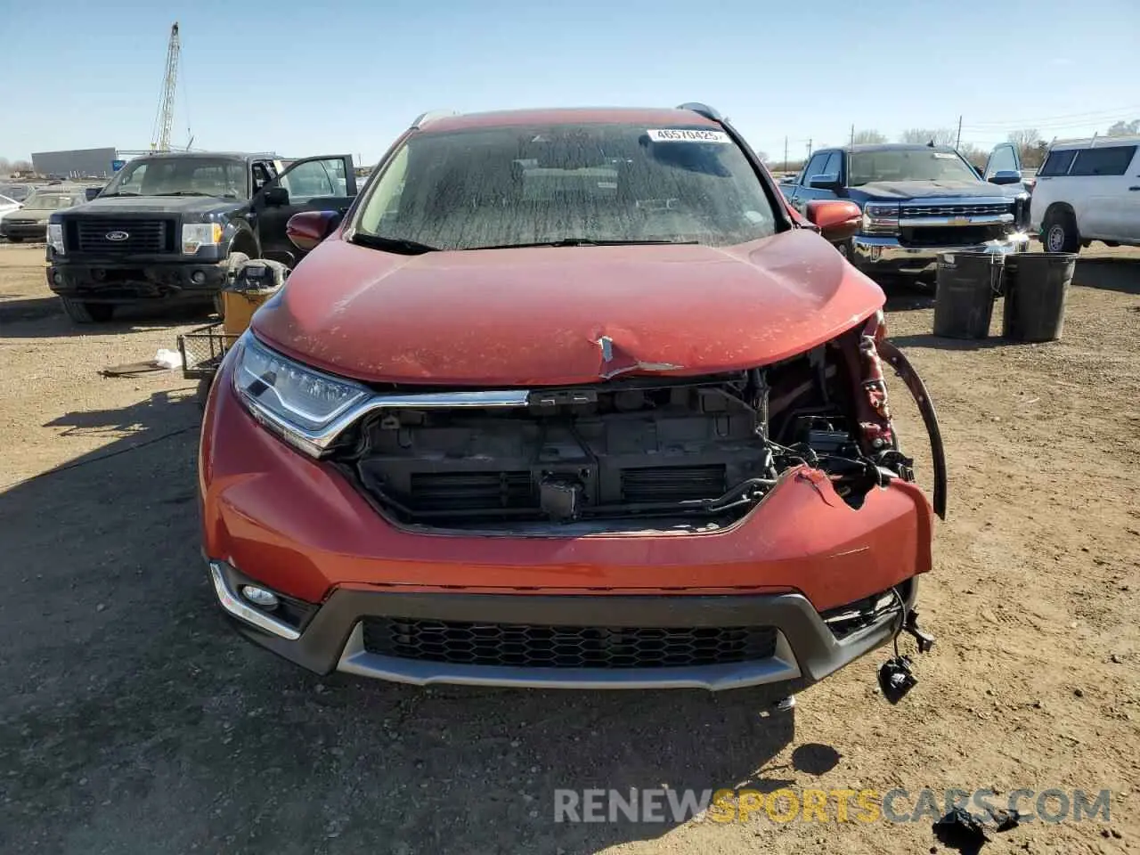 5 fotografías del automóvil dañado 2HKRW2H94KH606489 HONDA CRV 2019