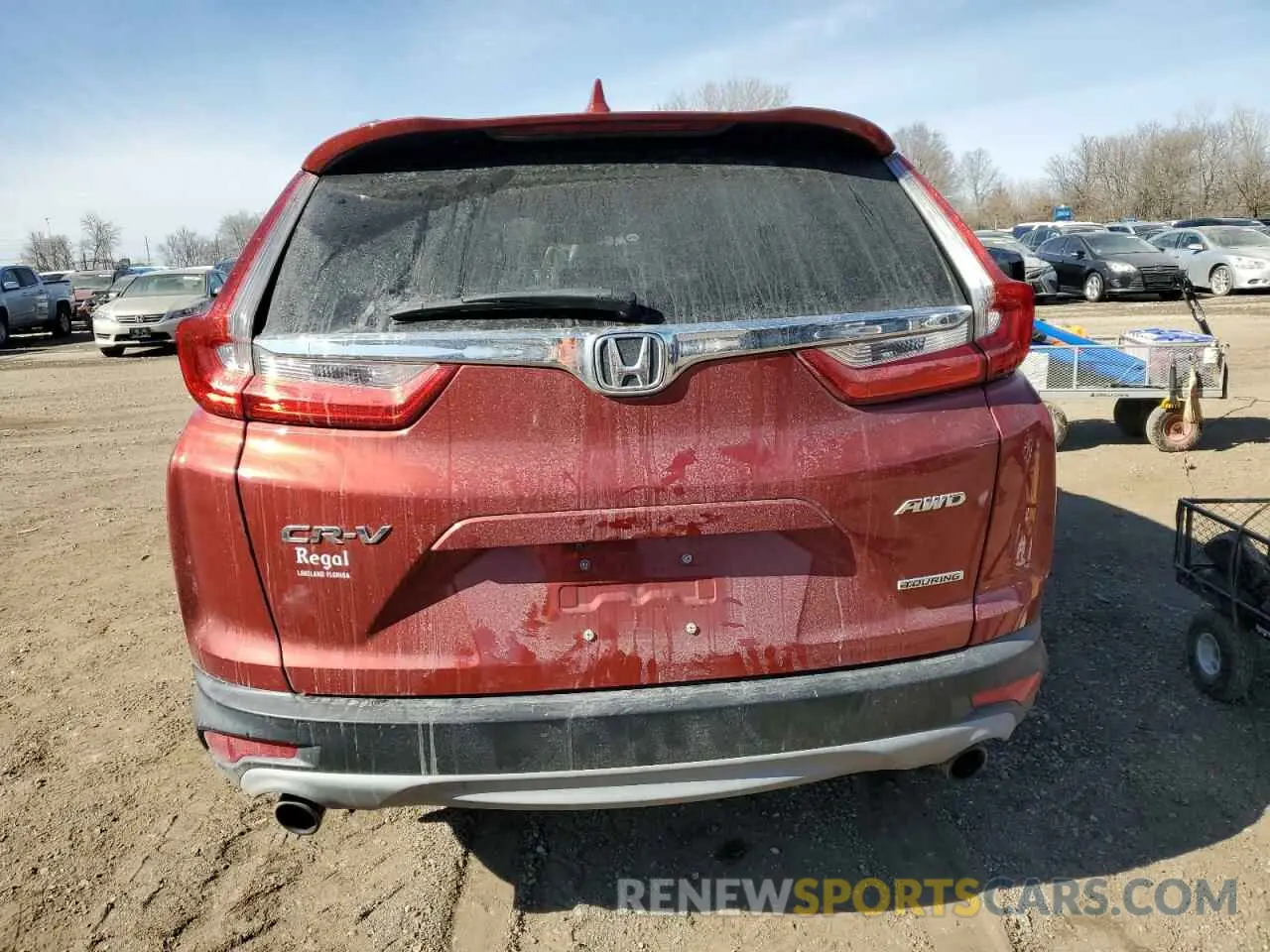 6 fotografías del automóvil dañado 2HKRW2H94KH606489 HONDA CRV 2019