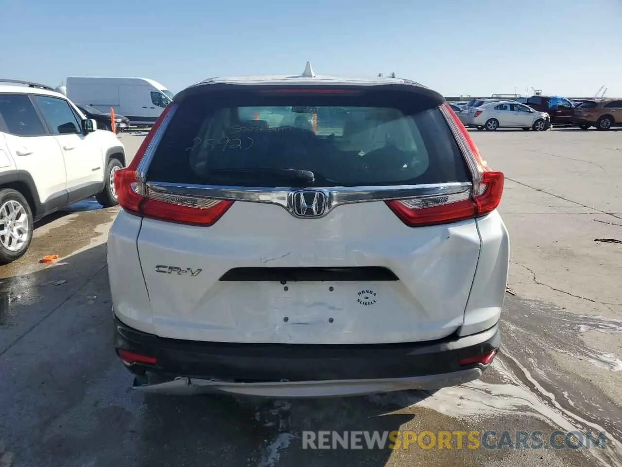 6 fotografías del automóvil dañado 2HKRW5H38KH422394 HONDA CRV 2019