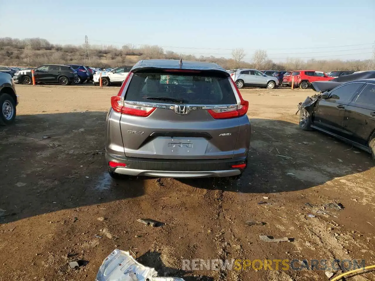 6 fotografías del automóvil dañado 2HKRW6H33KH202506 HONDA CRV 2019