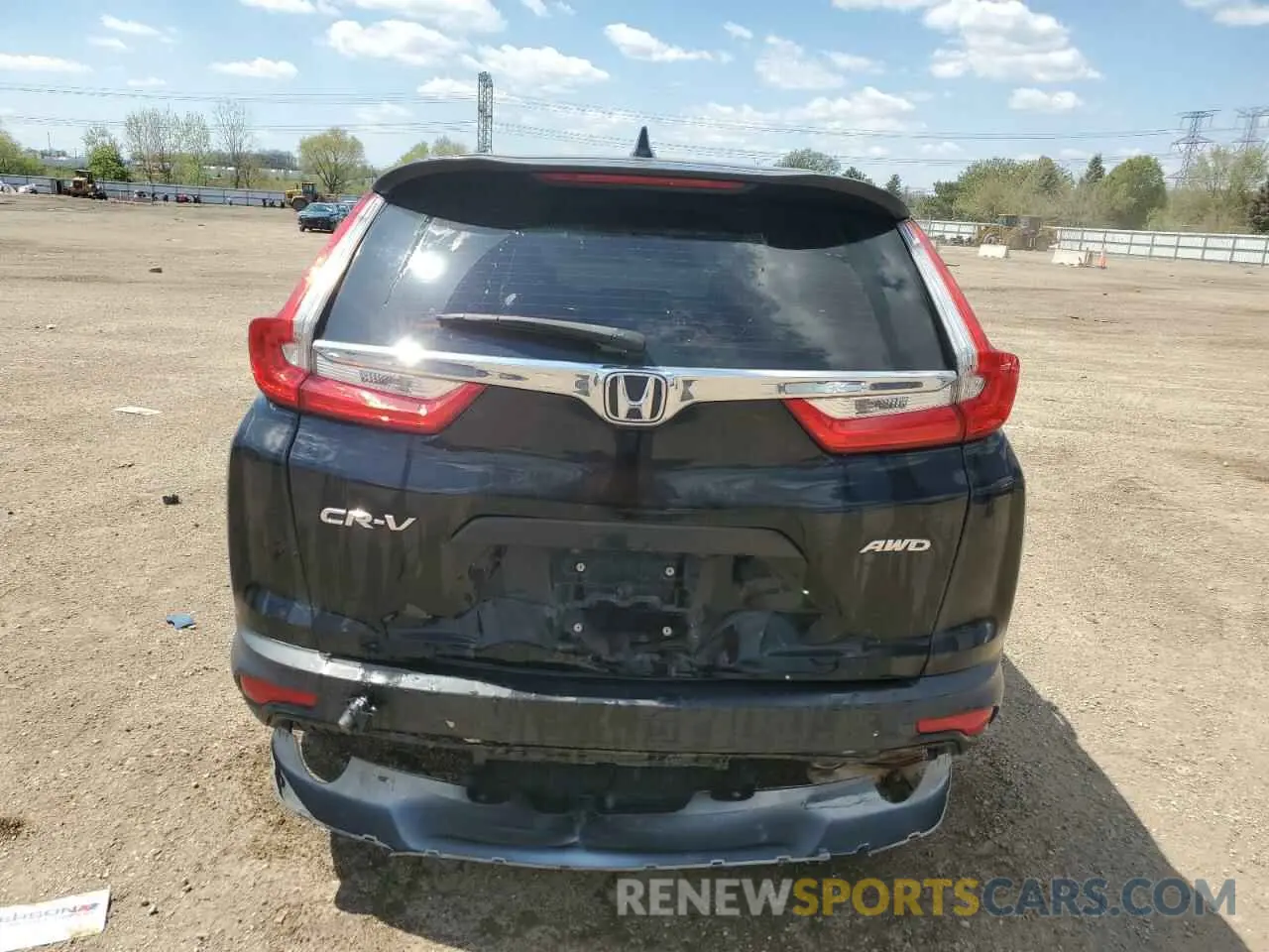 6 fotografías del automóvil dañado 2HKRW6H38KH200380 HONDA CRV 2019