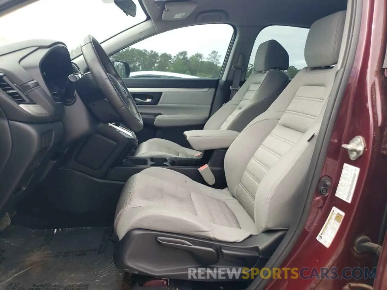 7 fotografías del automóvil dañado 2HKRW6H39KH226180 HONDA CRV 2019