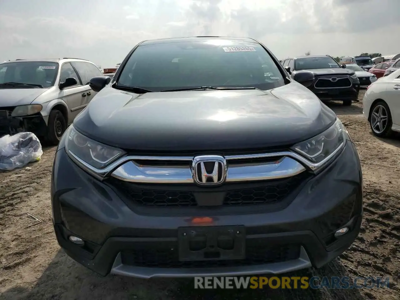 5 fotografías del automóvil dañado 5J6RW1H51KA005971 HONDA CRV 2019