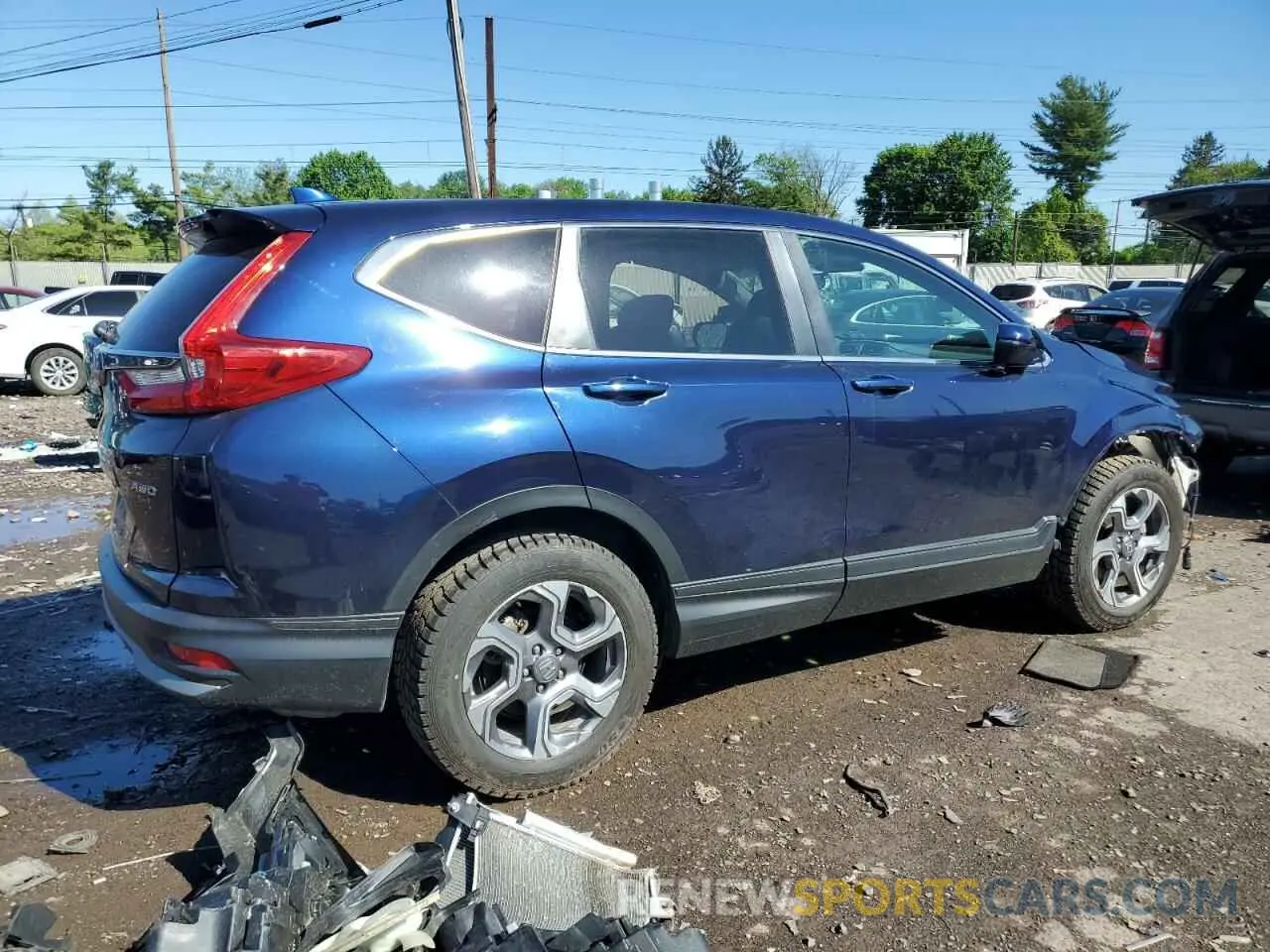 3 fotografías del automóvil dañado 5J6RW1H54KA041959 HONDA CRV 2019