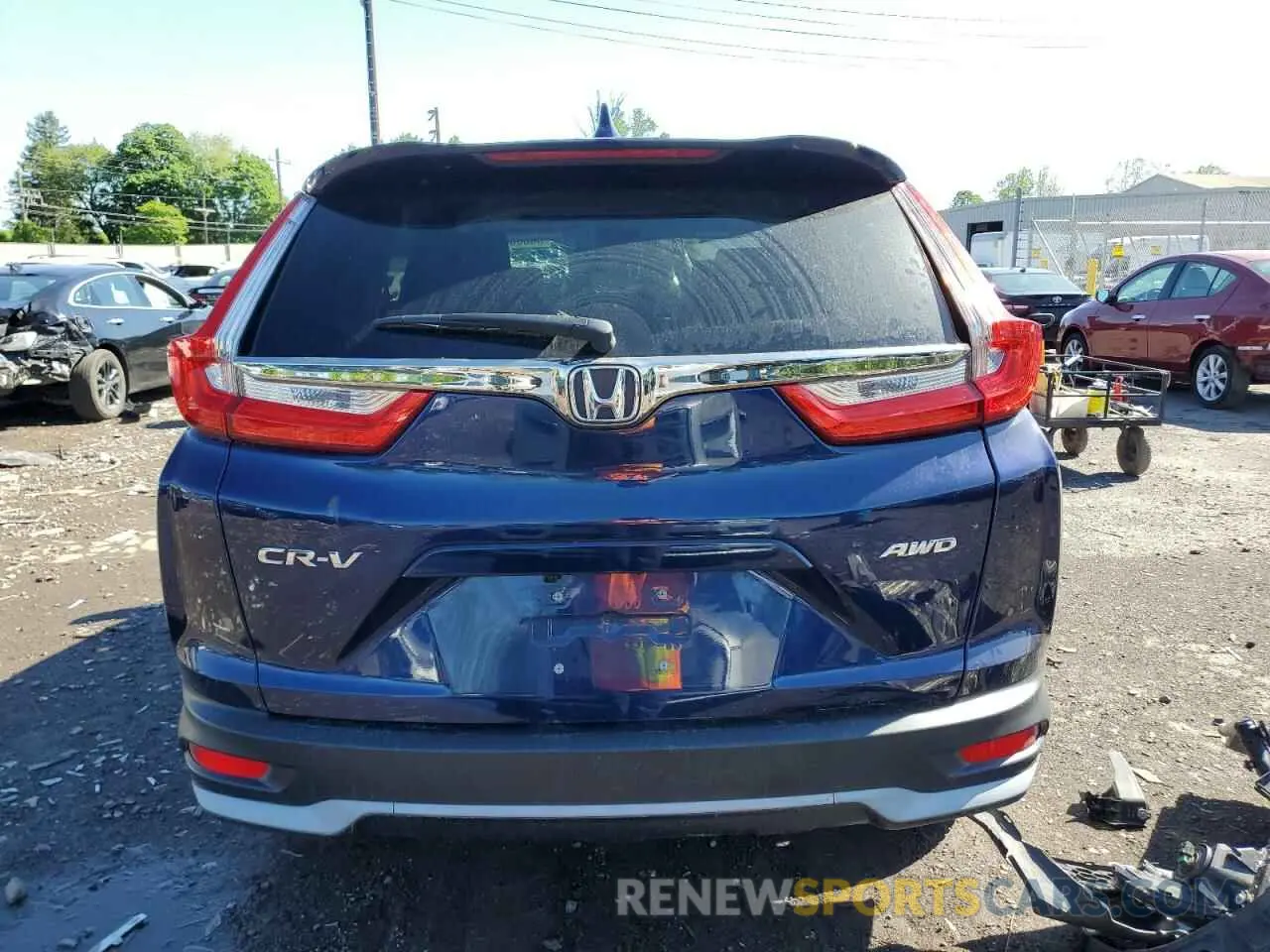 6 fotografías del automóvil dañado 5J6RW1H54KA041959 HONDA CRV 2019