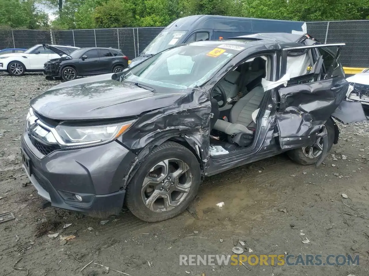 1 fotografías del automóvil dañado 5J6RW1H59KA005684 HONDA CRV 2019