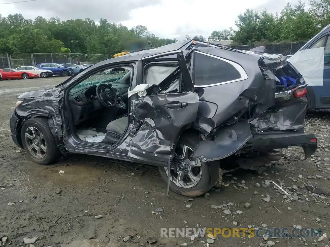 2 fotografías del automóvil dañado 5J6RW1H59KA005684 HONDA CRV 2019