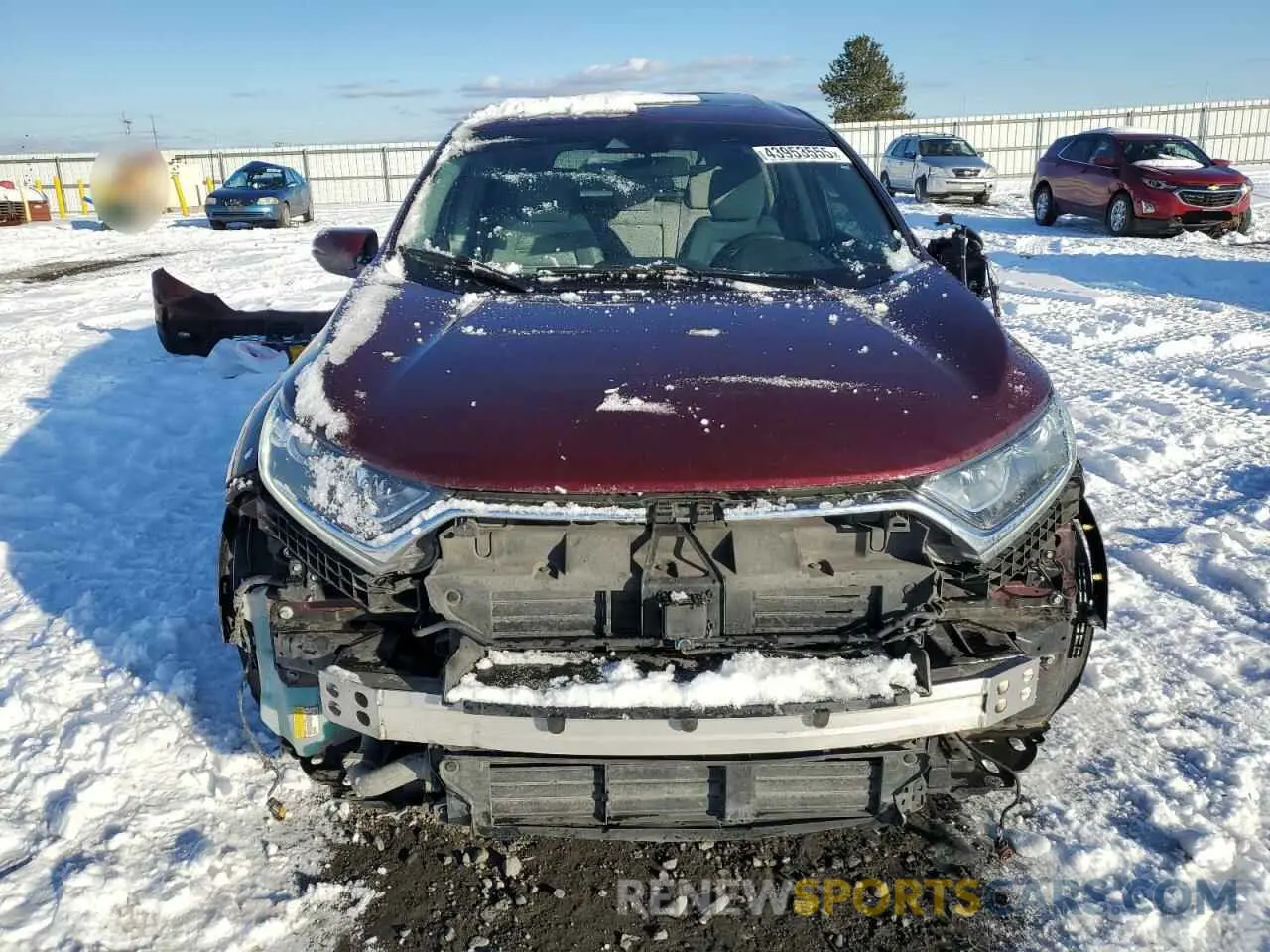 5 fotografías del automóvil dañado 5J6RW2H51KL009240 HONDA CRV 2019