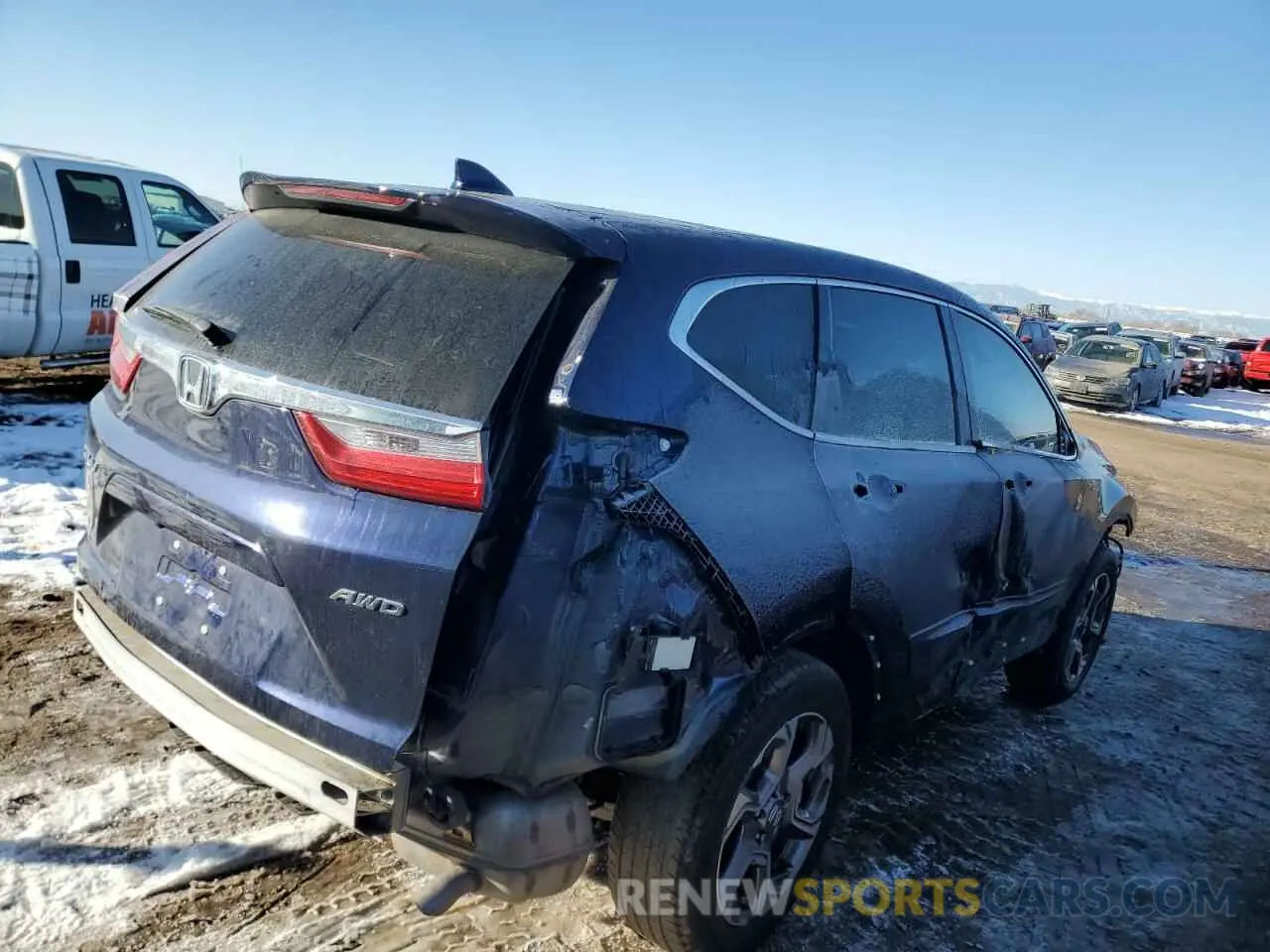 3 fotografías del automóvil dañado 5J6RW2H55KA019216 HONDA CRV 2019