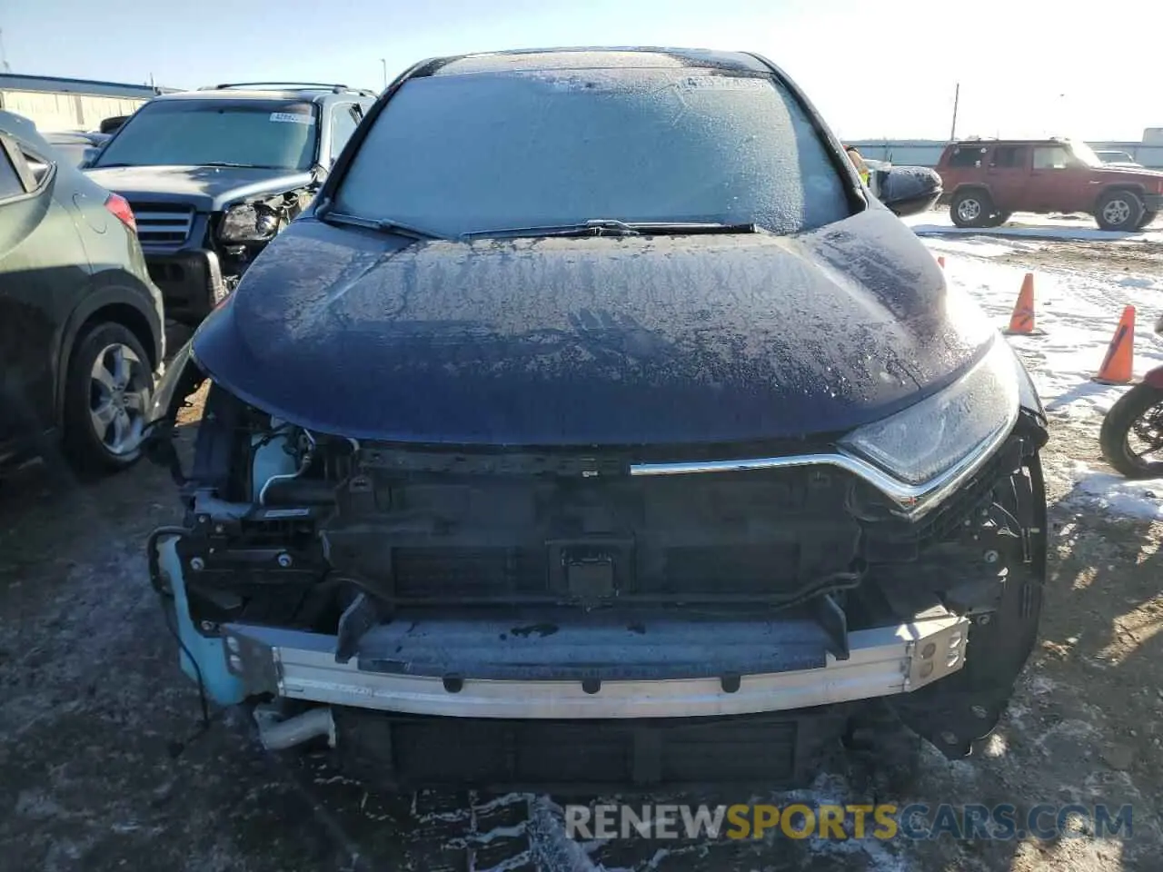 5 fotografías del automóvil dañado 5J6RW2H55KA019216 HONDA CRV 2019