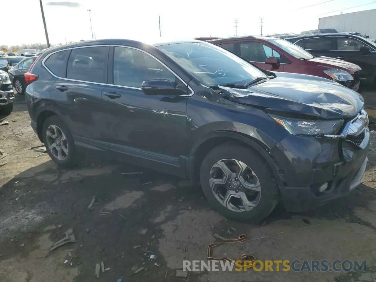 4 fotografías del automóvil dañado 5J6RW2H55KL013209 HONDA CRV 2019