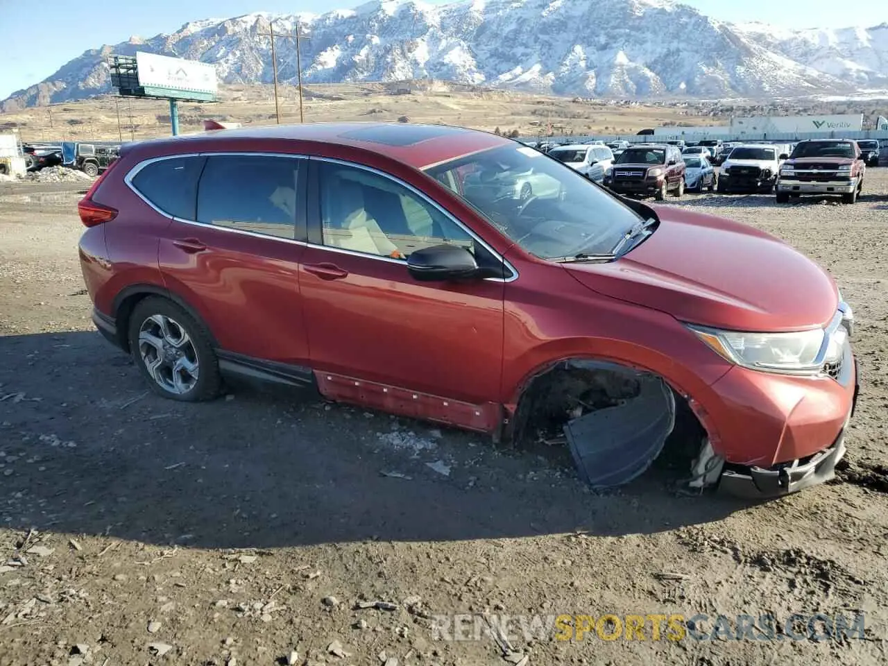 4 fotografías del automóvil dañado 5J6RW2H58KL003502 HONDA CRV 2019