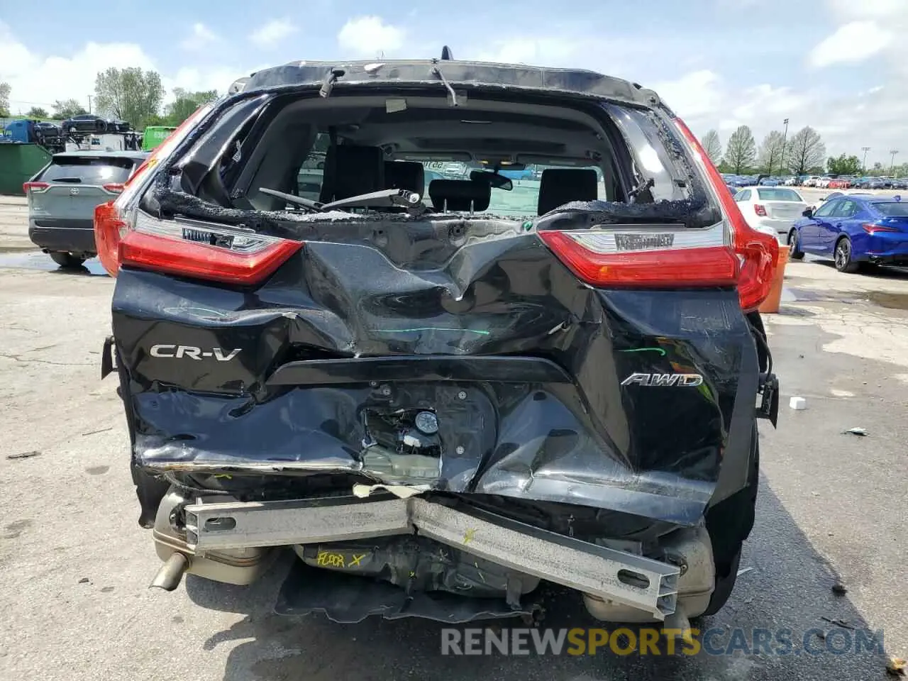 6 fotografías del automóvil dañado 5J6RW2H80KA001099 HONDA CRV 2019