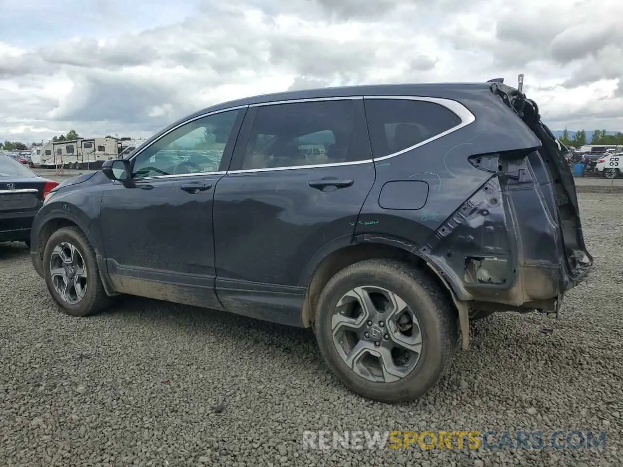 2 fotografías del automóvil dañado 5J6RW2H80KA010837 HONDA CRV 2019