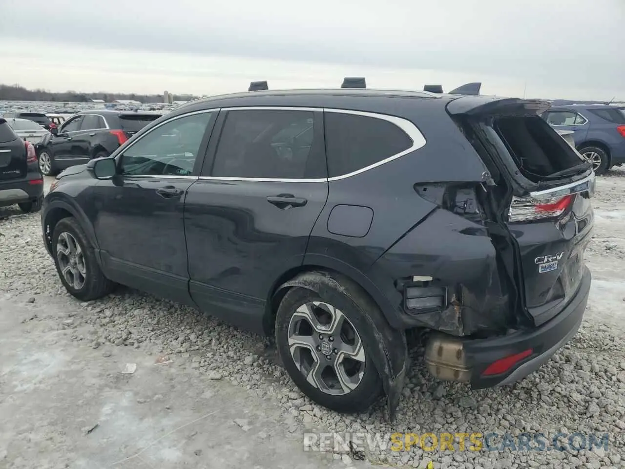 2 fotografías del automóvil dañado 5J6RW2H80KL000166 HONDA CRV 2019