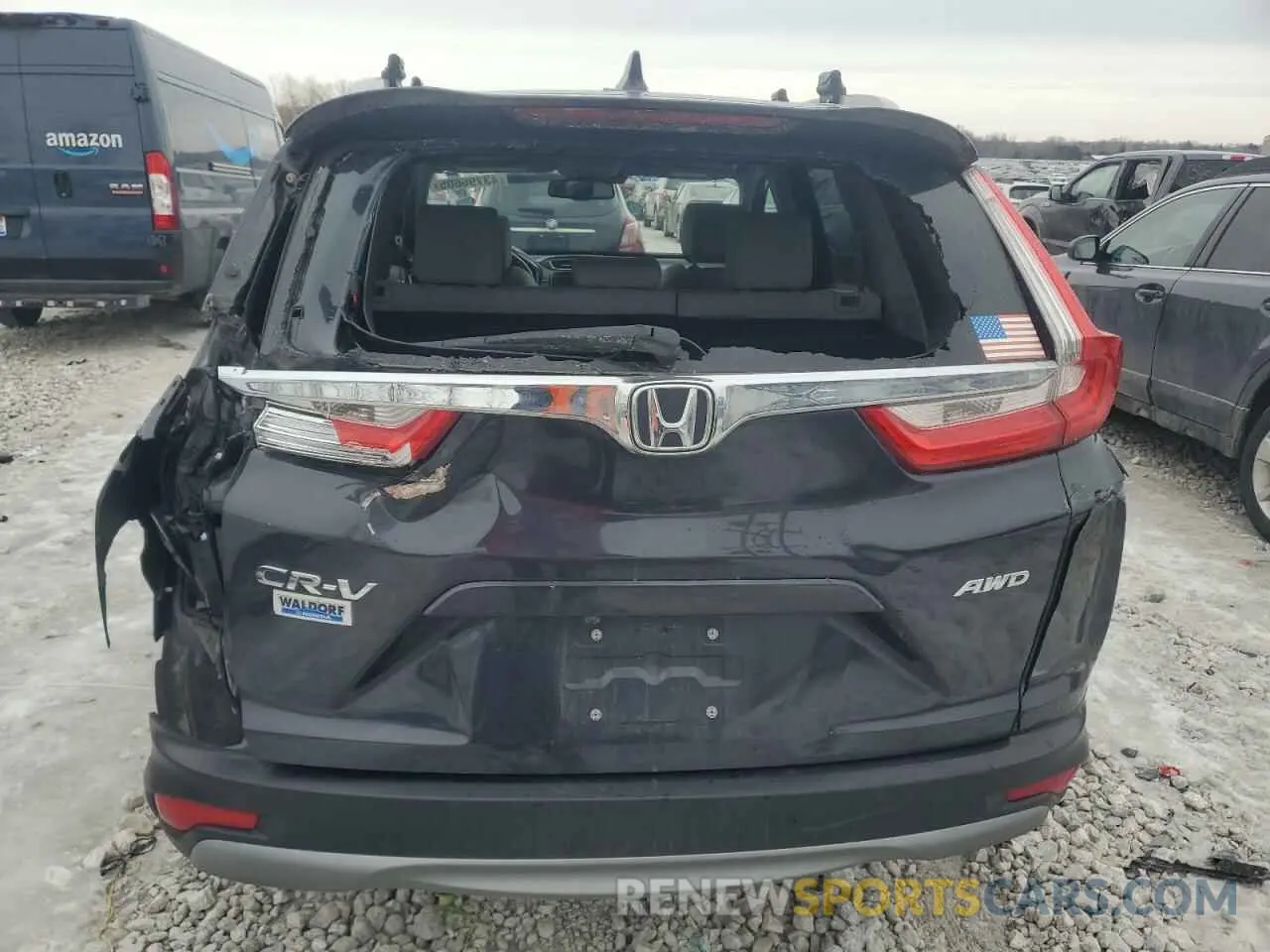 6 fotografías del automóvil dañado 5J6RW2H80KL000166 HONDA CRV 2019