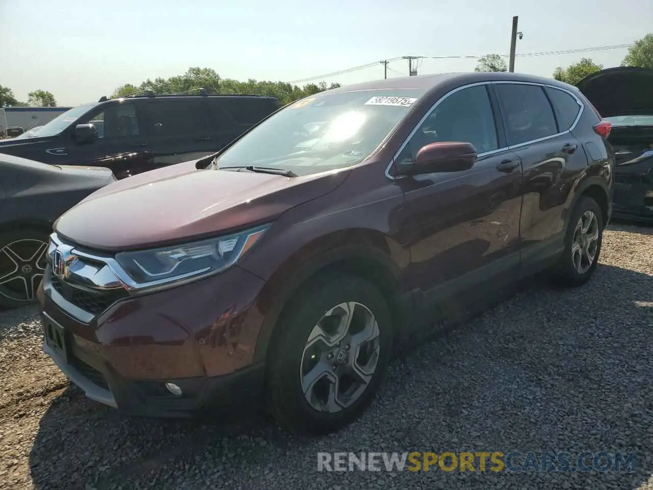 1 fotografías del automóvil dañado 5J6RW2H87KL000987 HONDA CRV 2019