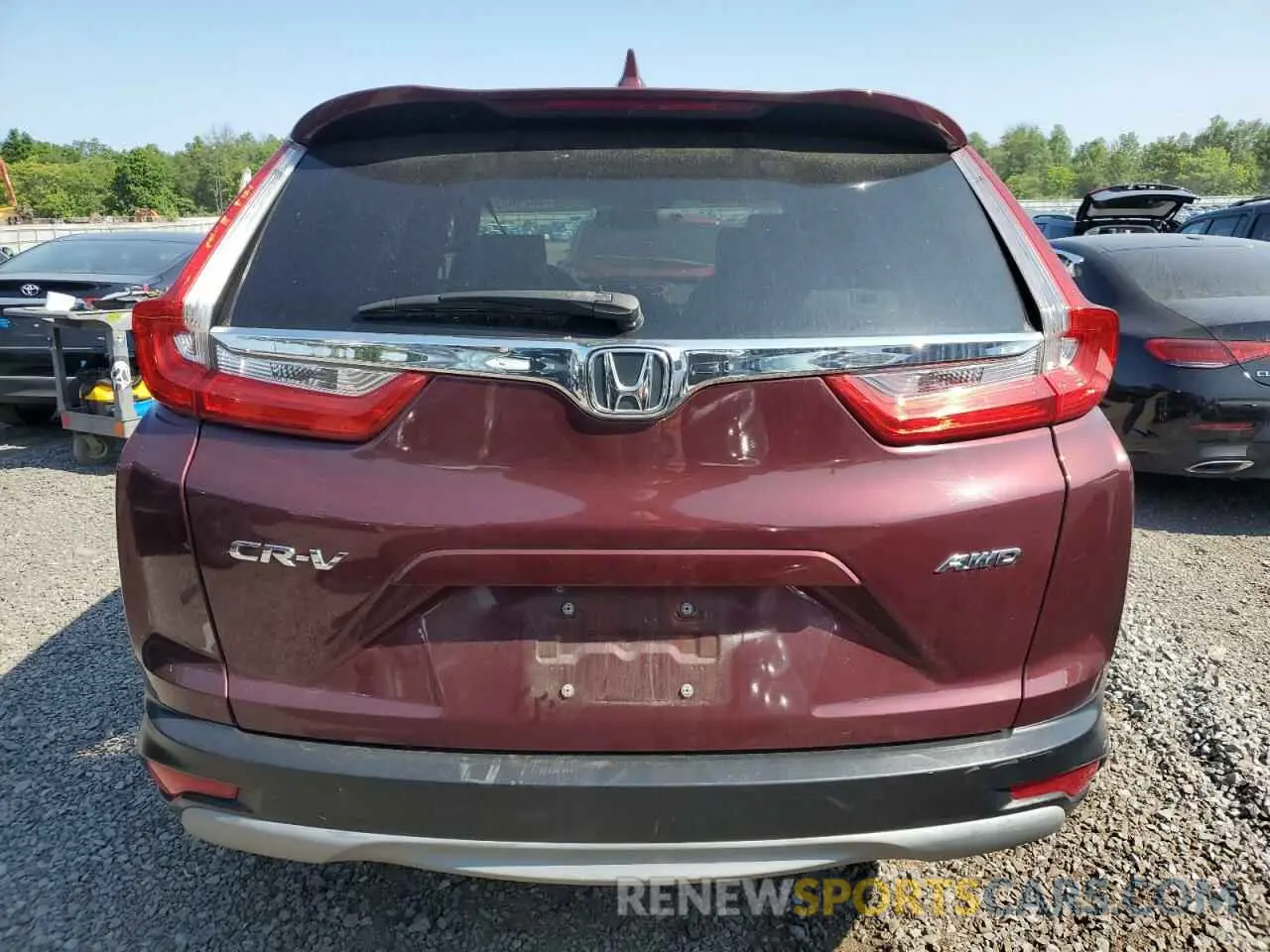 6 fotografías del automóvil dañado 5J6RW2H87KL000987 HONDA CRV 2019