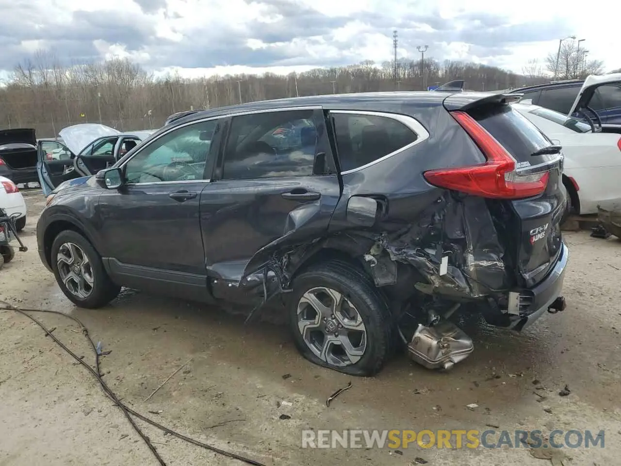 2 fotografías del automóvil dañado 5J6RW2H88KL021993 HONDA CRV 2019