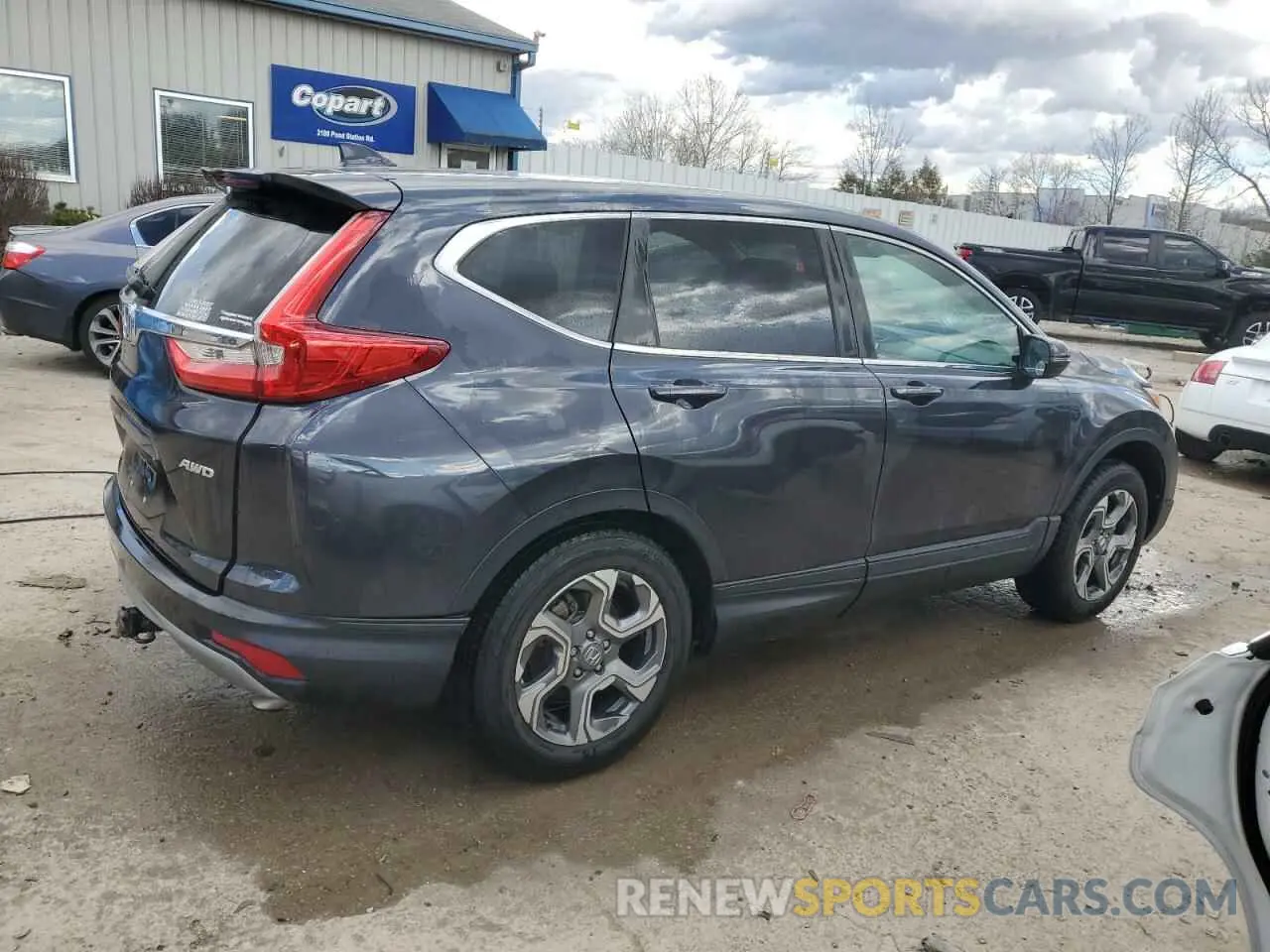 3 fotografías del automóvil dañado 5J6RW2H88KL021993 HONDA CRV 2019