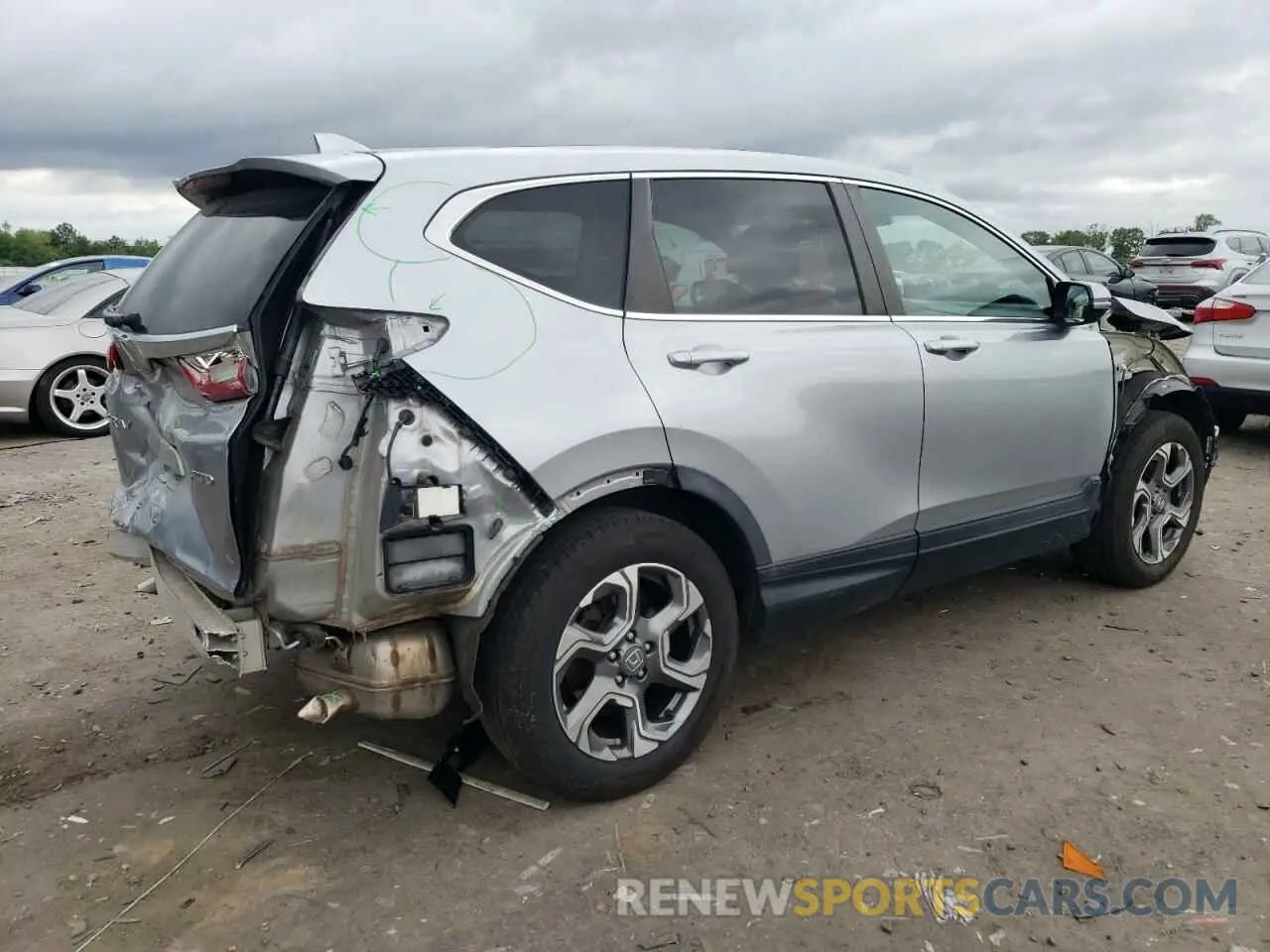 3 fotografías del automóvil dañado 5J6RW2H89KA005944 HONDA CRV 2019
