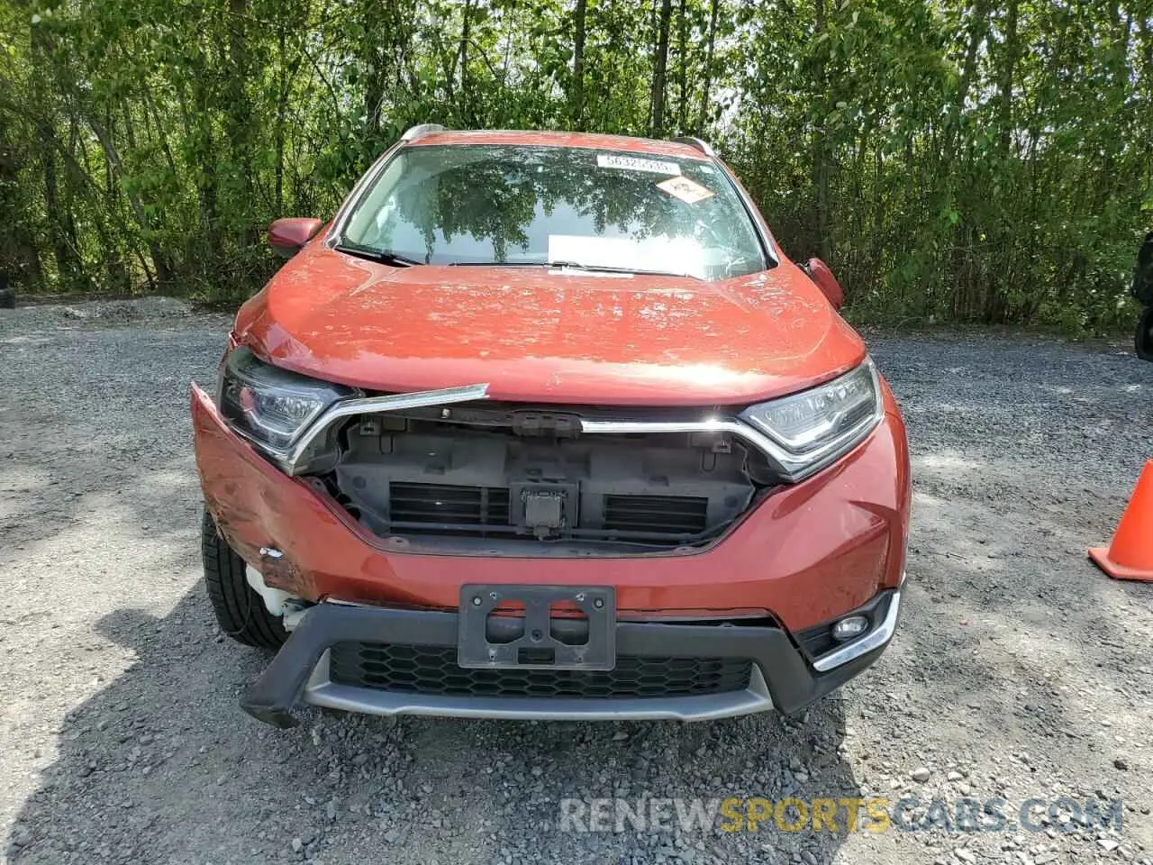 5 fotografías del automóvil dañado 5J6RW2H94KL000096 HONDA CRV 2019
