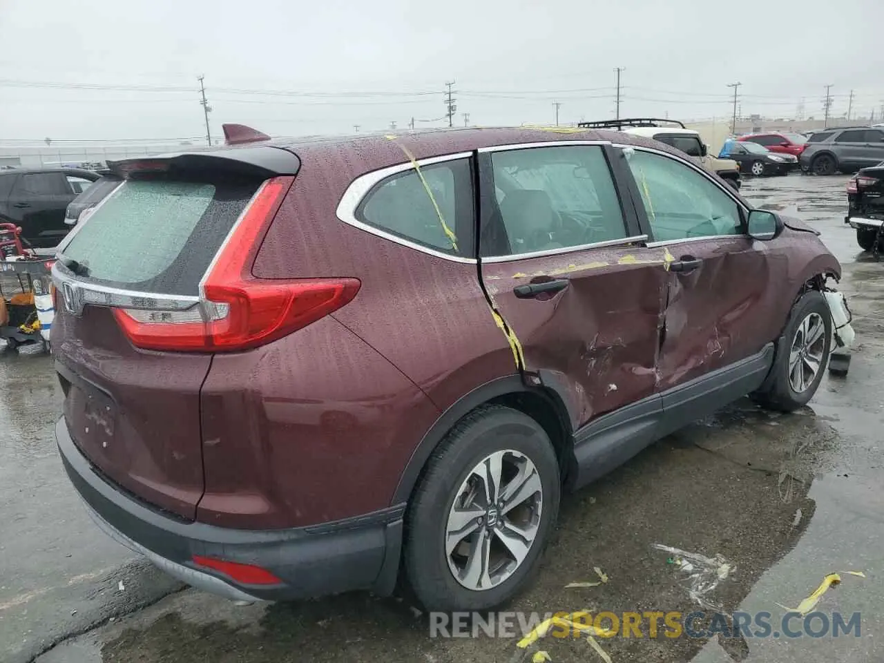 3 fotografías del automóvil dañado 5J6RW5H35KL003473 HONDA CRV 2019