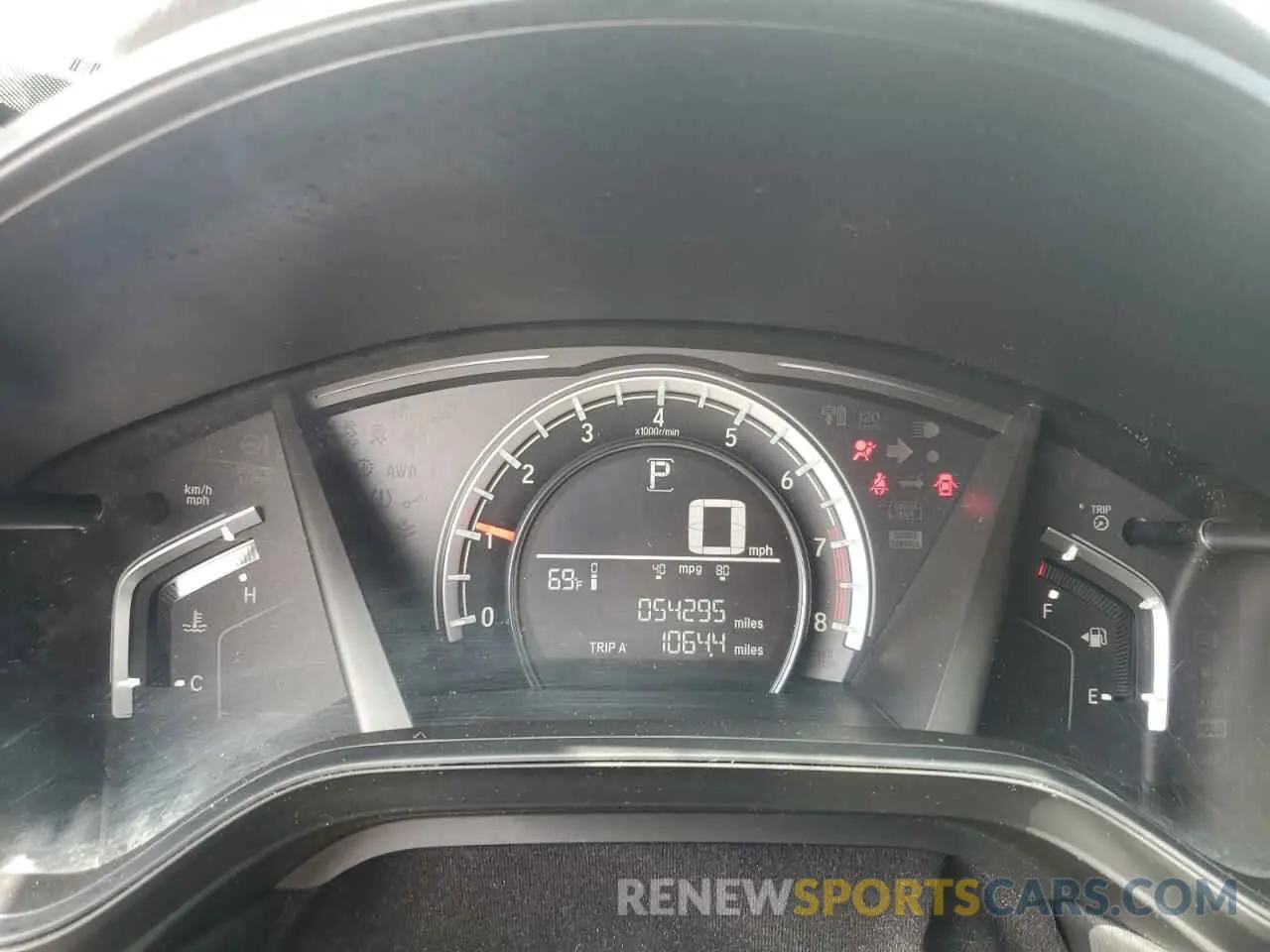 9 fotografías del automóvil dañado 5J6RW6H30KL005220 HONDA CRV 2019