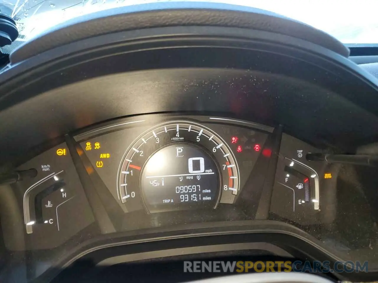 9 fotografías del automóvil dañado 5J6RW6H31KL002682 HONDA CRV 2019