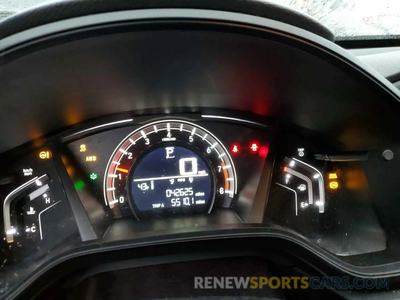 9 fotografías del automóvil dañado 5J6RW6H31KL004870 HONDA CRV 2019