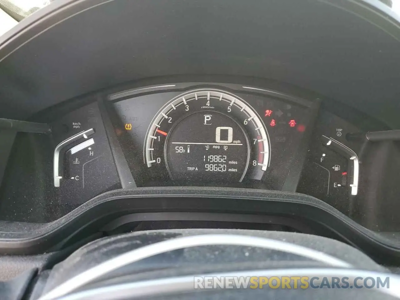 9 fotografías del automóvil dañado 5J6RW6H35KL004807 HONDA CRV 2019