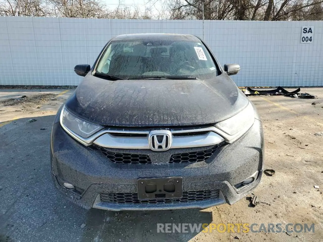 5 fotografías del automóvil dañado 7FARW1H57KE005121 HONDA CRV 2019