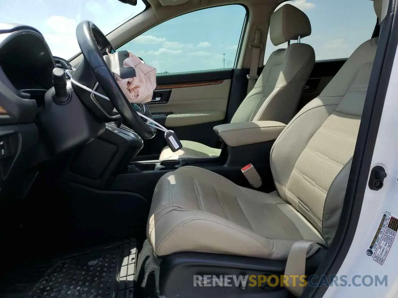 7 fotografías del automóvil dañado 7FARW1H9XKE005200 HONDA CRV 2019
