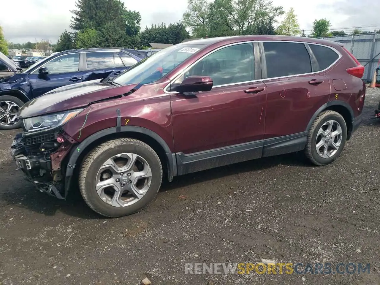 1 fotografías del automóvil dañado 7FARW2H54KE051656 HONDA CRV 2019