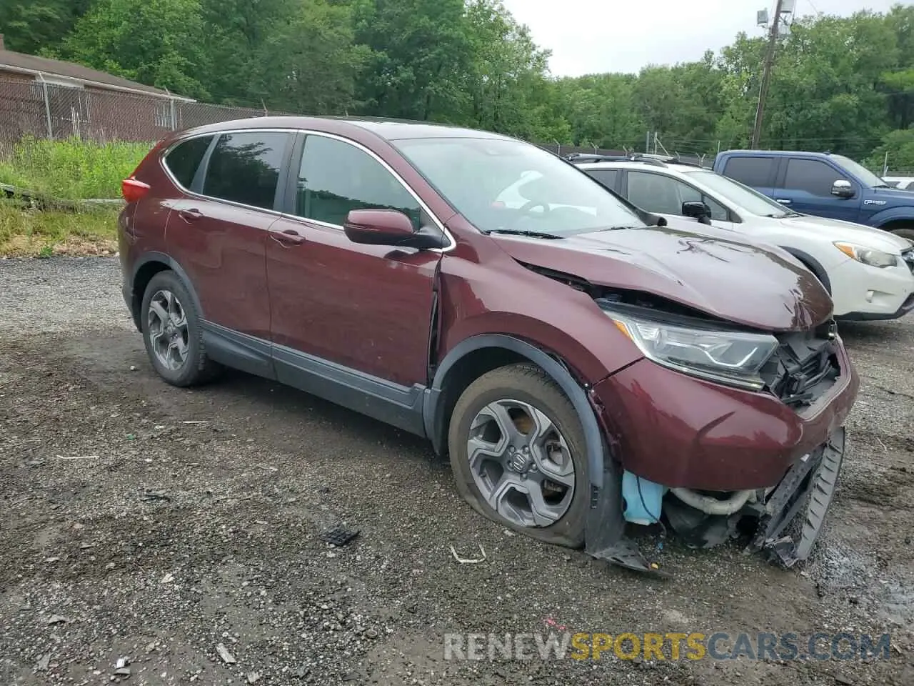 4 fotografías del automóvil dañado 7FARW2H57KE018599 HONDA CRV 2019