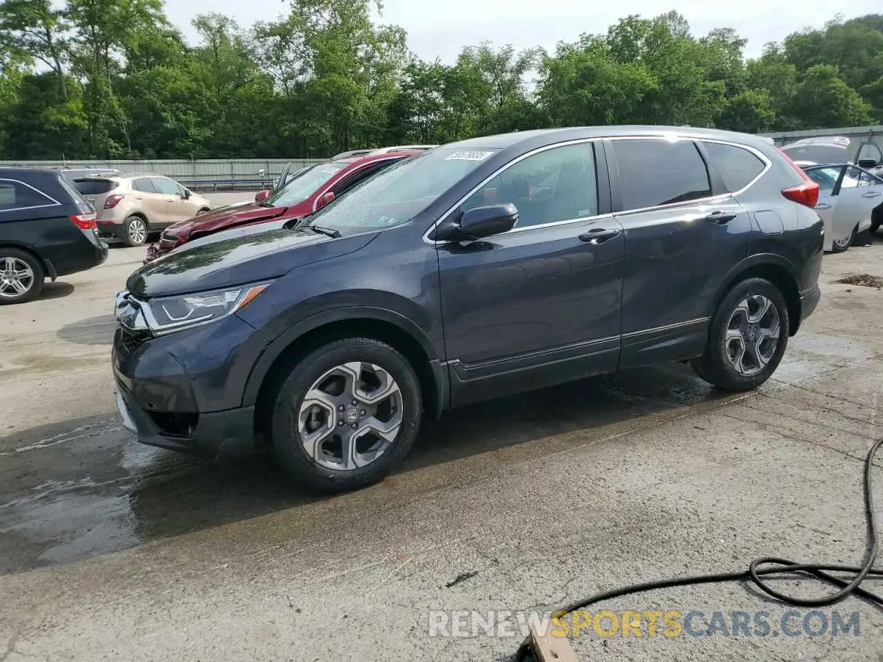 1 fotografías del automóvil dañado 7FARW2H57KE027142 HONDA CRV 2019