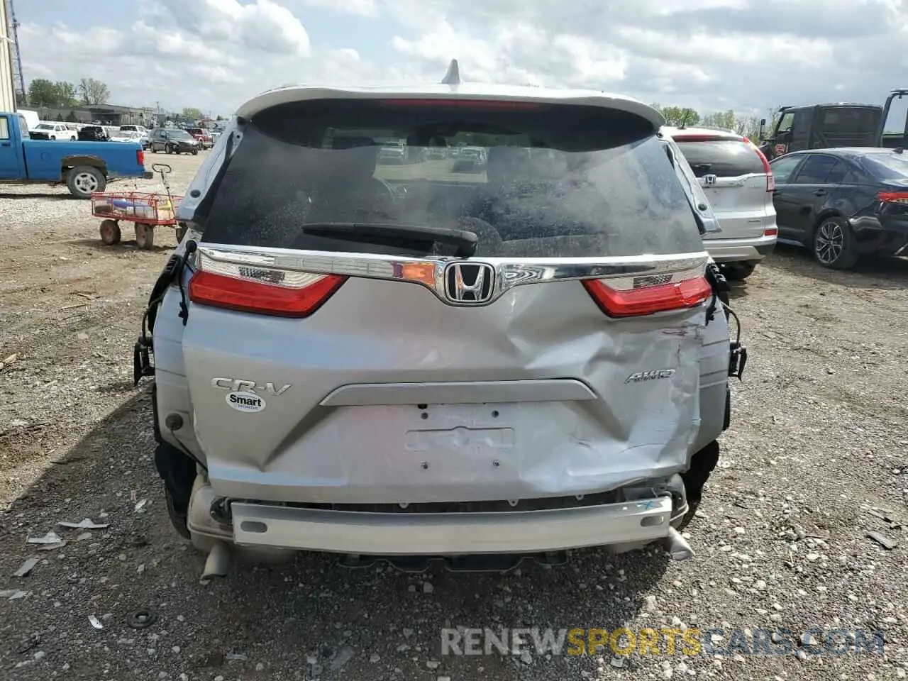6 fotografías del automóvil dañado 7FARW2H59KE005658 HONDA CRV 2019