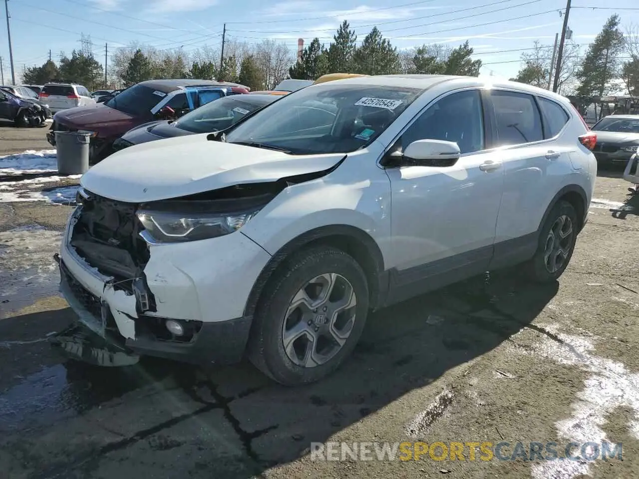 1 fotografías del automóvil dañado JHLRW2H57KX009938 HONDA CRV 2019