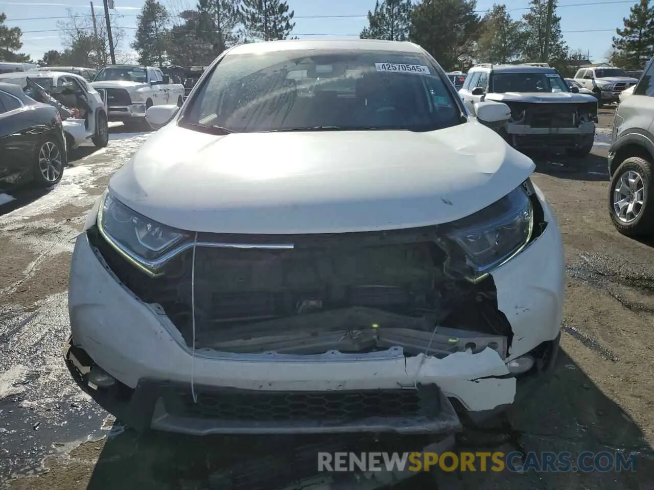 5 fotografías del automóvil dañado JHLRW2H57KX009938 HONDA CRV 2019