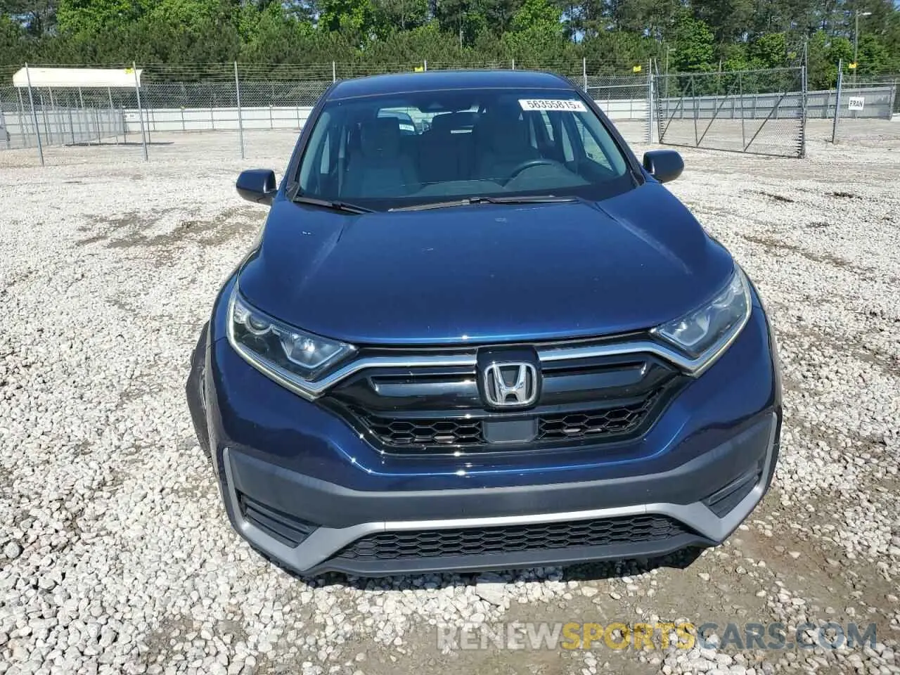 5 fotografías del automóvil dañado 2HKRW1H28LH415785 HONDA CRV 2020
