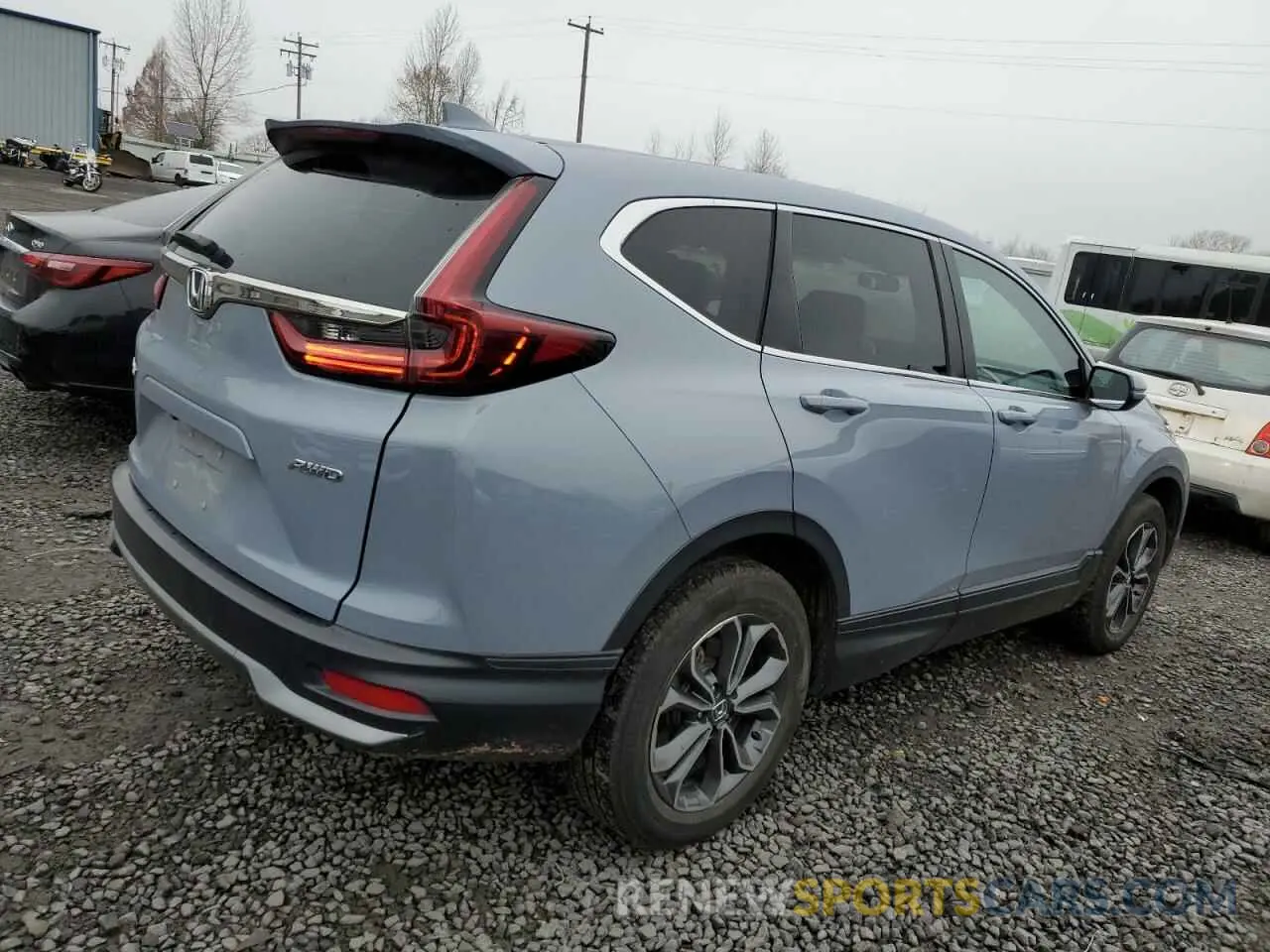 3 fotografías del automóvil dañado 5J6RW2H55LA010081 HONDA CRV 2020